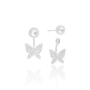 Butterfly silver earrings